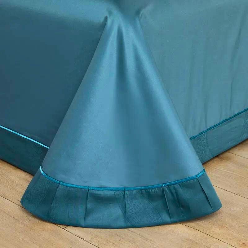Cadet Blue 1000 Thread Count Egyptian Cotton Bedding Set – Unmatched Quality and Style!