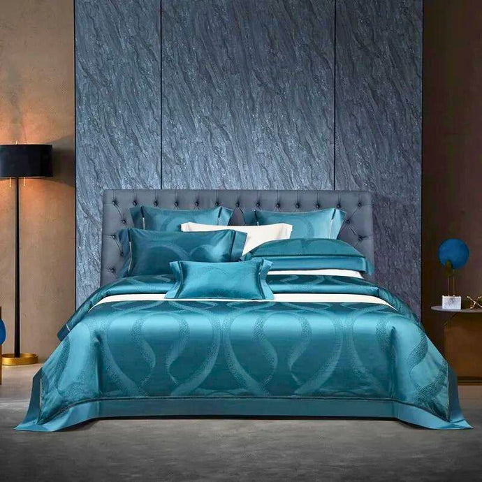 Cadet Blue 1000 Thread Count Egyptian Cotton Bedding Set – Unmatched Quality and Style!