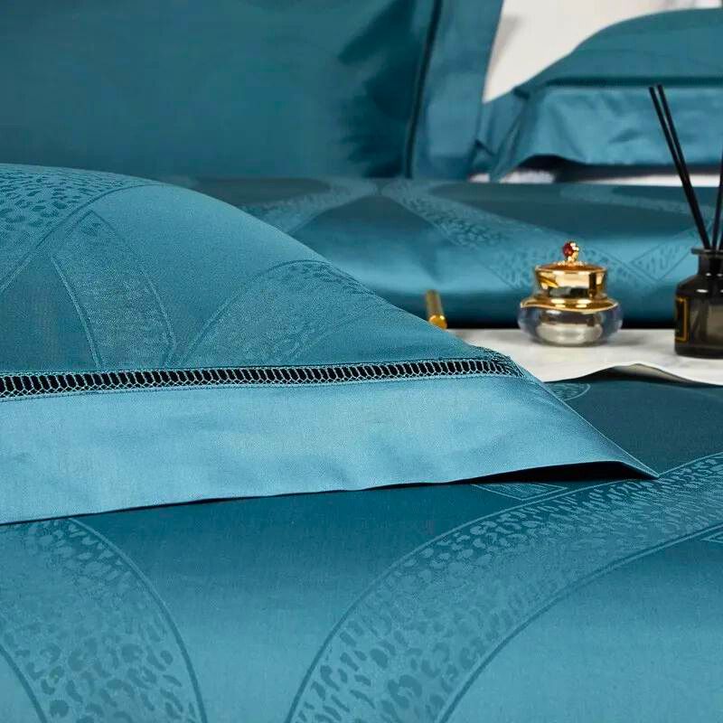 Cadet Blue 1000 Thread Count Egyptian Cotton Bedding Set – Unmatched Quality and Style!