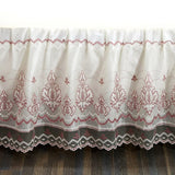 Create a Romantic Oasis with our Bloom Pattern Solid Color Bed Skirt - Non-Slip Dust Ruffle for Queen Size Bedspread - Luxurious Bed Skirt for a Stylish Bedroom