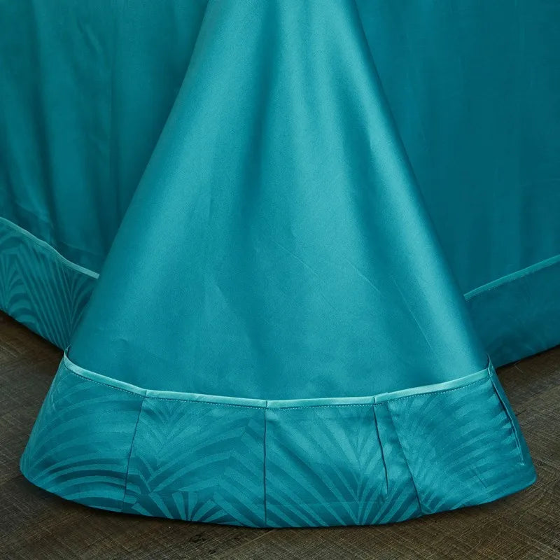 Elevate Your Bedroom with Opulent Elegance: Golden Green Chic Damask Jacquard Duvet Cover Set in Queen or King Size - 4/7Pcs Ensemble with 1000TC Egyptian Cotton Bedding Set