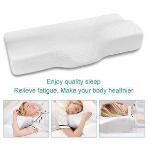 Experience Ultimate Comfort with our Orthopedic 60x35cm Memory Sleeping Pillows in a Butterfly Shape, Expertly Engineered to Relax and Support the Cervical Region for Unparalleled Restful Nights of Serenity and Well-Being