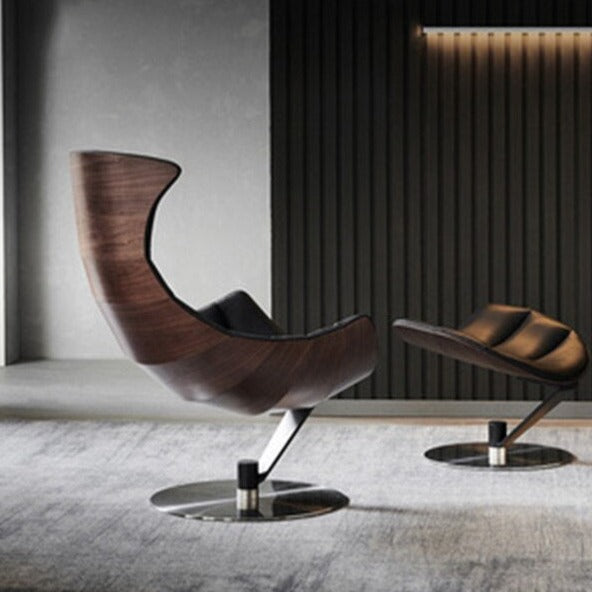 Experience comfort and style with our Nordic Single Leather Sofa. This light luxury single chair combines elegance and relaxation, With its lazy recliner.