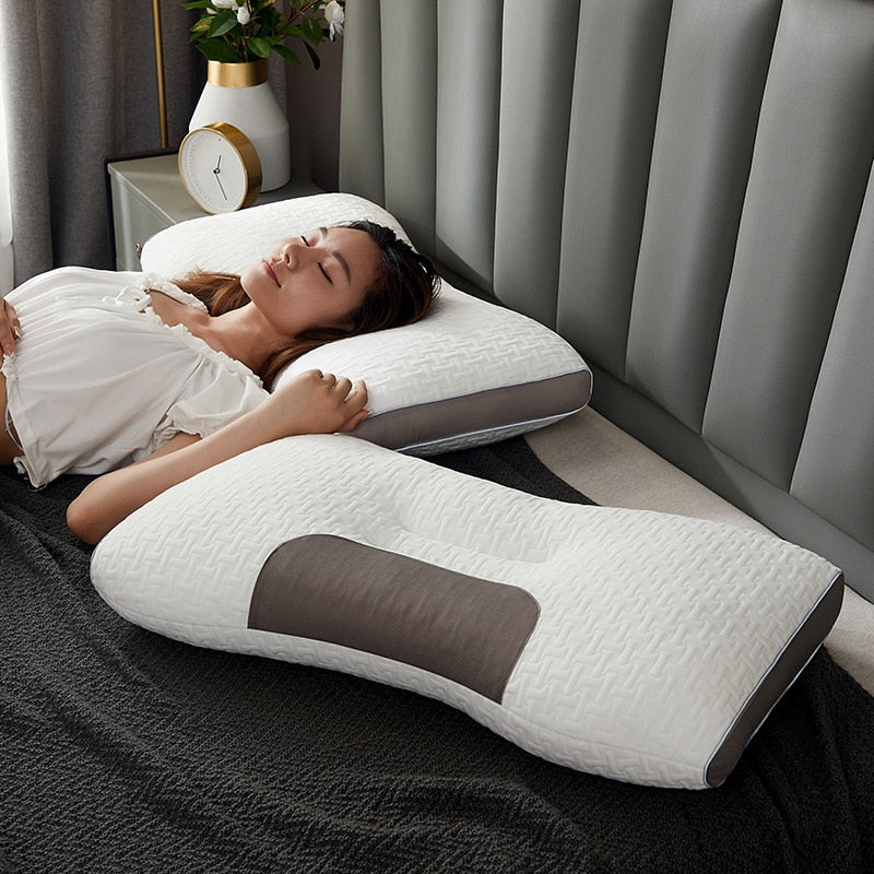 Experience Ultimate Comfort with our 3D Pillow - Sleep Better and Help, Support and Protect Your Neck - Knitted Cotton Bedding for a Luxurious Rest
