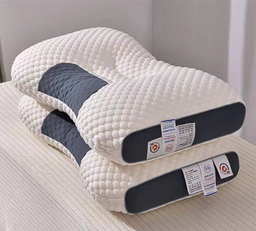 Experience Ultimate Comfort with our 3D Pillow - Sleep Better and Help, Support and Protect Your Neck - Knitted Cotton Bedding for a Luxurious Rest