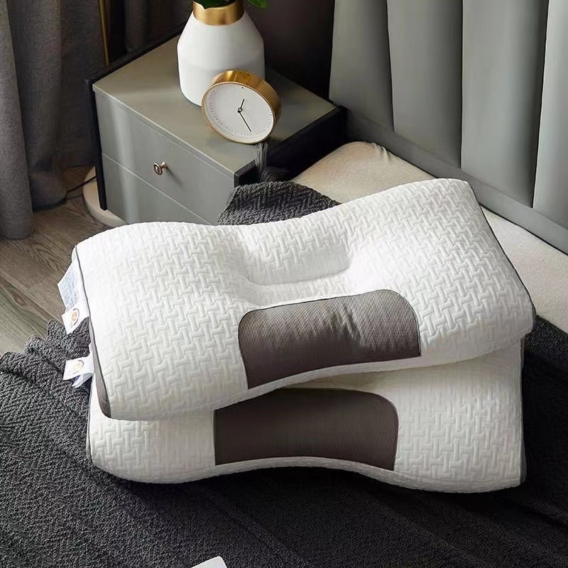 Experience Ultimate Comfort with our 3D Pillow - Sleep Better and Help, Support and Protect Your Neck - Knitted Cotton Bedding for a Luxurious Rest