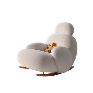 Experience the Height of Comfort with Our Fluffy White Living Room Chair – A Modern and Cute Floor Ergonomic Lounge Recliner, Elevating Your Meuble Salon with Cozy and Stylish Home Furniture Bliss