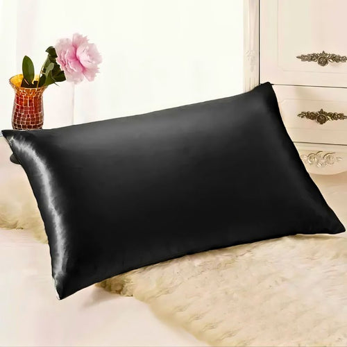Indulge in Supreme Comfort with our 100% Queen Standard Satin Silk Soft Mulberry Plain Pillowcase Cover, Elevate Your Living Space with Unmatched Elegance and Serenity!