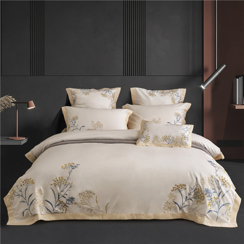 Luxury Bedding Sets Queen King Size Cotton Bed Sheet Bed Cover Set  Pillowcases