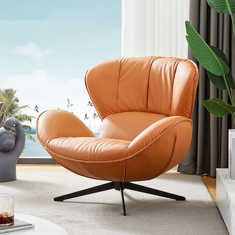 Luxury High-Back Nordic Living Room Chairs: Rotating Sofa with Upholstered Lounge Design for Ultimate Comfort and Style - Perfect for Apartments, Sillones Balcony Furniture, and Relaxation