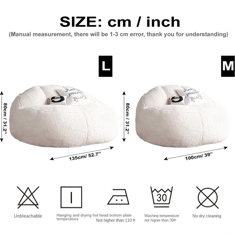 NEW Experience Ultimate Comfort and Style with Large/Small Lazy BeanBag Sofas Cover Chairs Without Filler