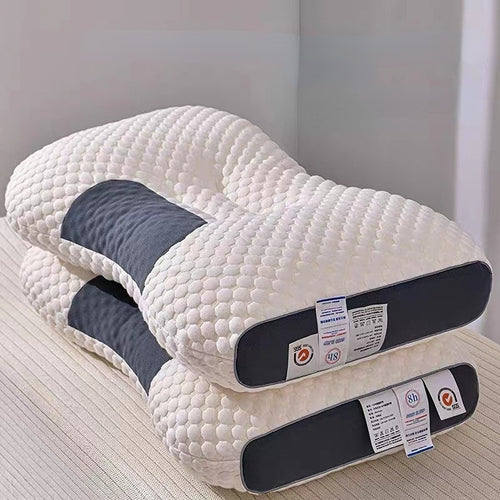 Experience Ultimate Comfort with our 3D Pillow - Sleep Better and Help, Support and Protect Your Neck - Knitted Cotton Bedding for a Luxurious Rest