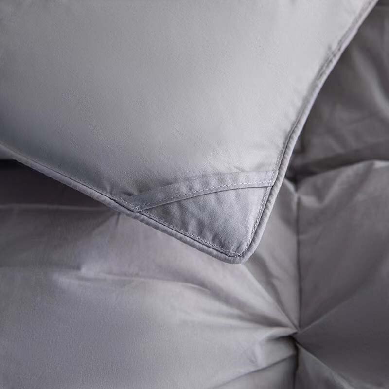 NEW Luxury White Goose Down Comforter Heavyweight Duvet - Double Bed Blanket Filler, Solid Color, Queen Size, Warm and Soft, Pinch Pleated Quilts for a Cozy Sleep Experience