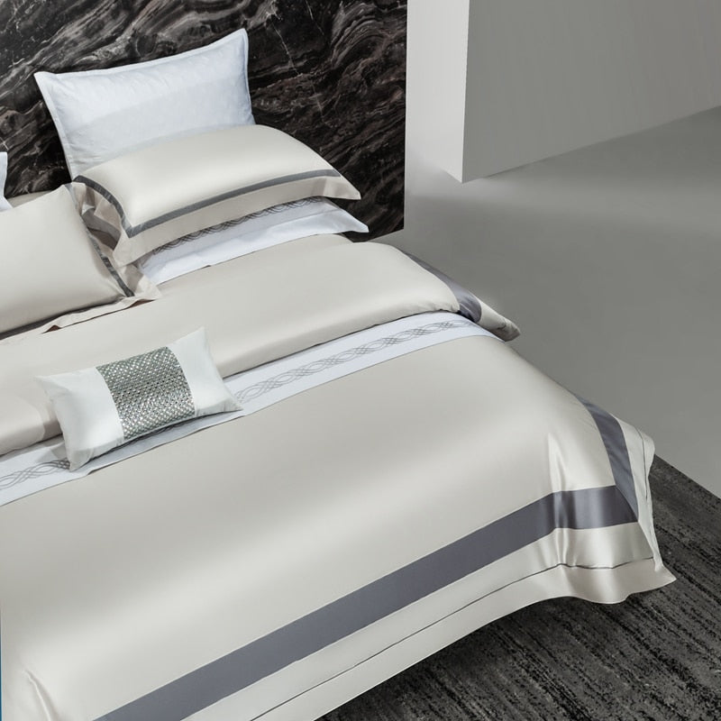 1400TC Pima Cotton Bedding Sets Duvet Cover Bedsheet Pillowcase 4pcs
