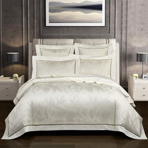 NEW Indulge in Unmatched Comfort with the 1000 Thread Count Exclusive Luxury Jacquard Cotton Bedding Set - Includes Duvet Cover, Flat Sheet, and Pillowcases