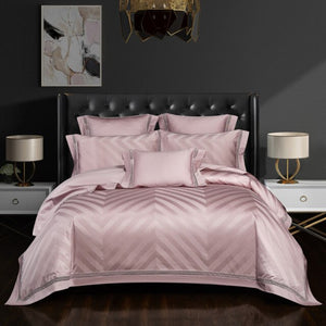 NEW Indulge in Unmatched Comfort with the 1000 Thread Count Exclusive Luxury Jacquard Cotton Bedding Set - Includes Duvet Cover, Flat Sheet, and Pillowcases
