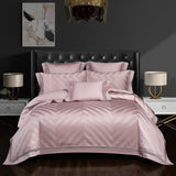 NEW Indulge in Unmatched Comfort with the 1000 Thread Count Exclusive Luxury Jacquard Cotton Bedding Set - Includes Duvet Cover, Flat Sheet, and Pillowcases