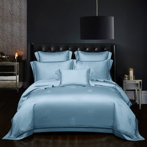 NEW Indulge in Unmatched Comfort with the 1000 Thread Count Exclusive Luxury Jacquard Cotton Bedding Set - Includes Duvet Cover, Flat Sheet, and Pillowcases