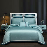NEW Indulge in Unmatched Comfort with the 1000 Thread Count Exclusive Luxury Jacquard Cotton Bedding Set - Includes Duvet Cover, Flat Sheet, and Pillowcases