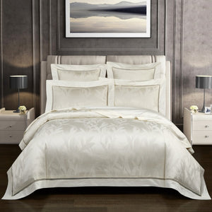 NEW Indulge in Unmatched Comfort with the 1000 Thread Count Exclusive Luxury Jacquard Cotton Bedding Set - Includes Duvet Cover, Flat Sheet, and Pillowcases