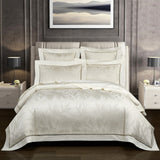 NEW Indulge in Unmatched Comfort with the 1000 Thread Count Exclusive Luxury Jacquard Cotton Bedding Set - Includes Duvet Cover, Flat Sheet, and Pillowcases