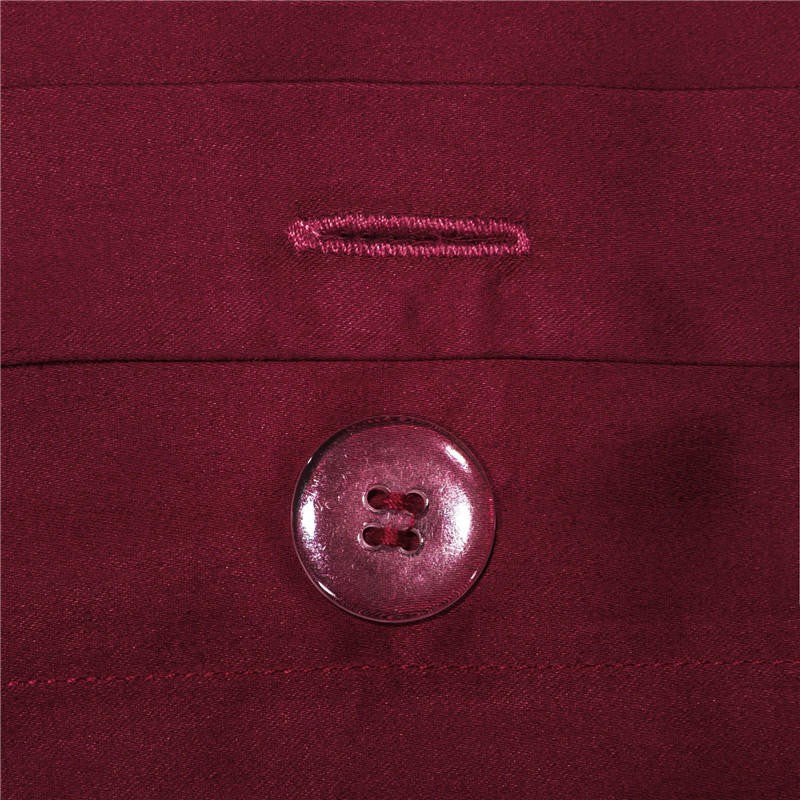 Ruby Red Premium High End 1000 Thread Count Egyptian Cotton 4Pcs Queen/King Bedding Set Embroidery Duvet cover 1 Bed Sheet 2 Pillowcases