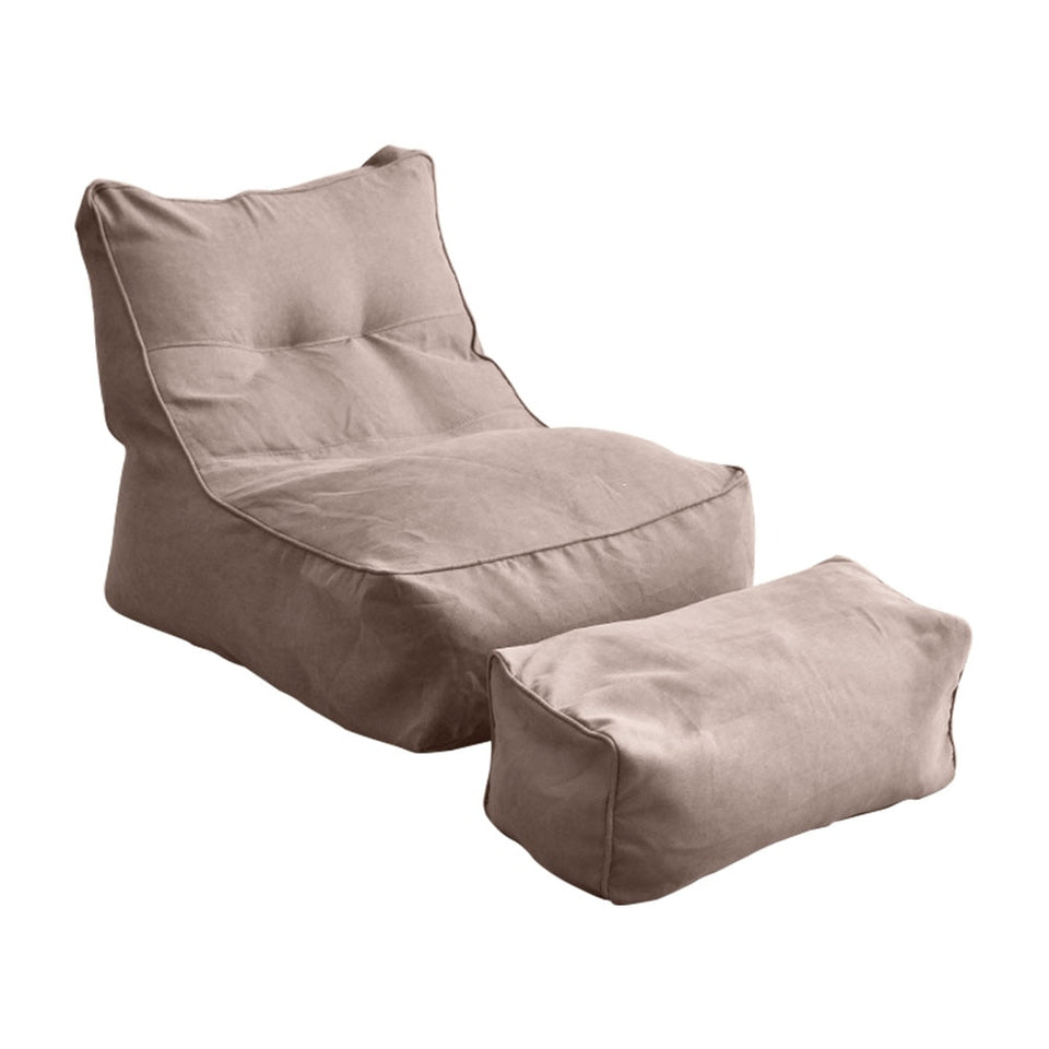 NEW Unwind in Ultimate Comfort with Our Bean Bag Soft Lazy Sofa Poof Cover with Footrest - Perfect for Lounging and Relaxation