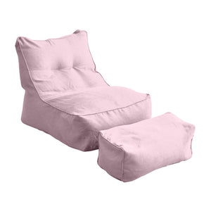 NEW Unwind in Ultimate Comfort with Our Bean Bag Soft Lazy Sofa Poof Cover with Footrest - Perfect for Lounging and Relaxation