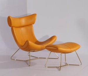 NEW Indulge in Opulent Comfort and Style with Our Iconic Leather/PU Leather Lounge Leisure Chair and Footrest - Available in Multiple Colors for the Ultimate Upgrade Experience!
