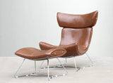 NEW Indulge in Opulent Comfort and Style with Our Iconic Leather/PU Leather Lounge Leisure Chair and Footrest - Available in Multiple Colors for the Ultimate Upgrade Experience!