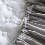Washable Bed Cover Queen/King Size Breathable Solid Color Mattress Cover Embossed Quilted Mattress Protector