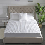 Washable Bed Cover Queen/King Size Breathable Solid Color Mattress Cover Embossed Quilted Mattress Protector
