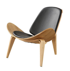 Vintage High Quality Solid Wood Three-Legged Shell Chair