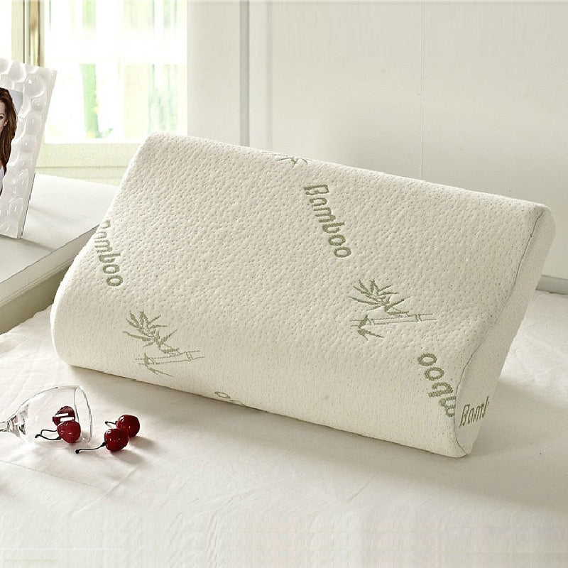 Sleep Better with Our Premium Bamboo Memory Foam Orthopedic Pillow - Provides Optimal Neck Support and Comfort for Restful Nights