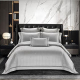 NEW Indulge in Unmatched Comfort with the 1000 Thread Count Exclusive Luxury Jacquard Cotton Bedding Set - Includes Duvet Cover, Flat Sheet, and Pillowcases
