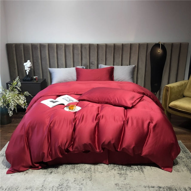 NEW Indulge in Pure Comfort and Elegance with our Luxury White 100% Silk Bedding Set - Available in Queen and King Size with Your Choice of Quilt Cover, Flat or Fitted Sheet, and Pillowcases Included