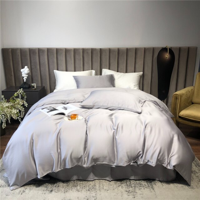 NEW Indulge in Pure Comfort and Elegance with our Luxury White 100% Silk Bedding Set - Available in Queen and King Size with Your Choice of Quilt Cover, Flat or Fitted Sheet, and Pillowcases Included