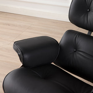 NEW Experience Ultimate Comfort and Style with PRO Classic Lounge Chair and Ottoman - Genuine Leather, Aluminum Leg, Perfect for Lounging and Relaxing