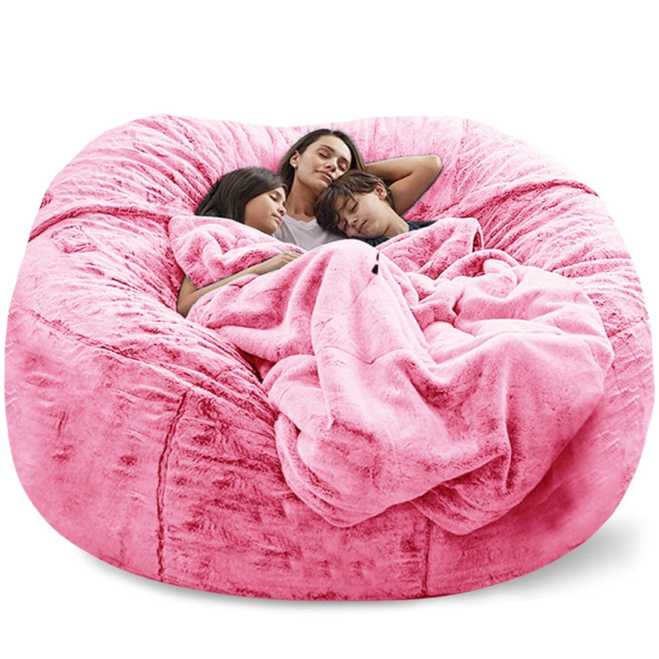 Fuzzy Fur Kids' Bean Bag Pink - Pillowfort™ : Target